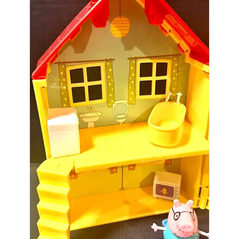 Peppa Pig’s House Set #2 foldable house furniture 4 figures car
